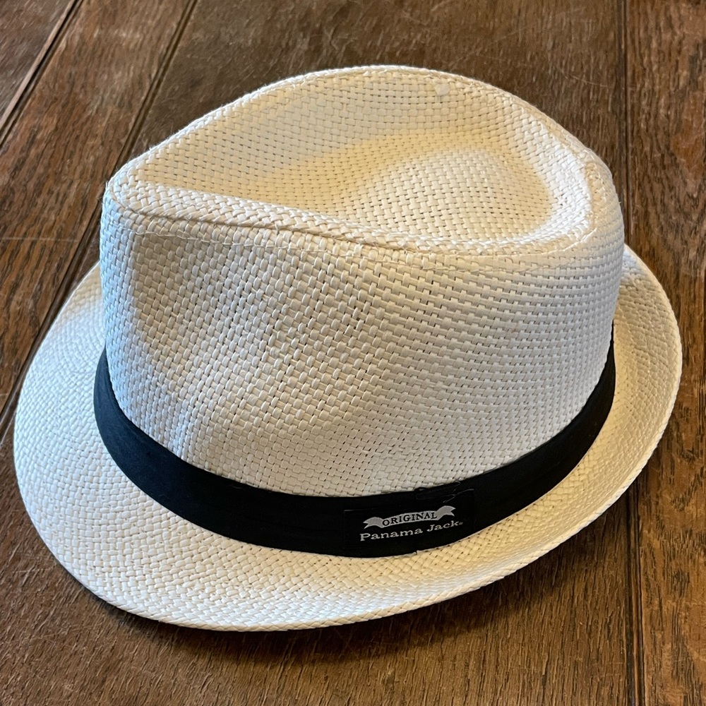 Panama Jack stay hat; white/light cream